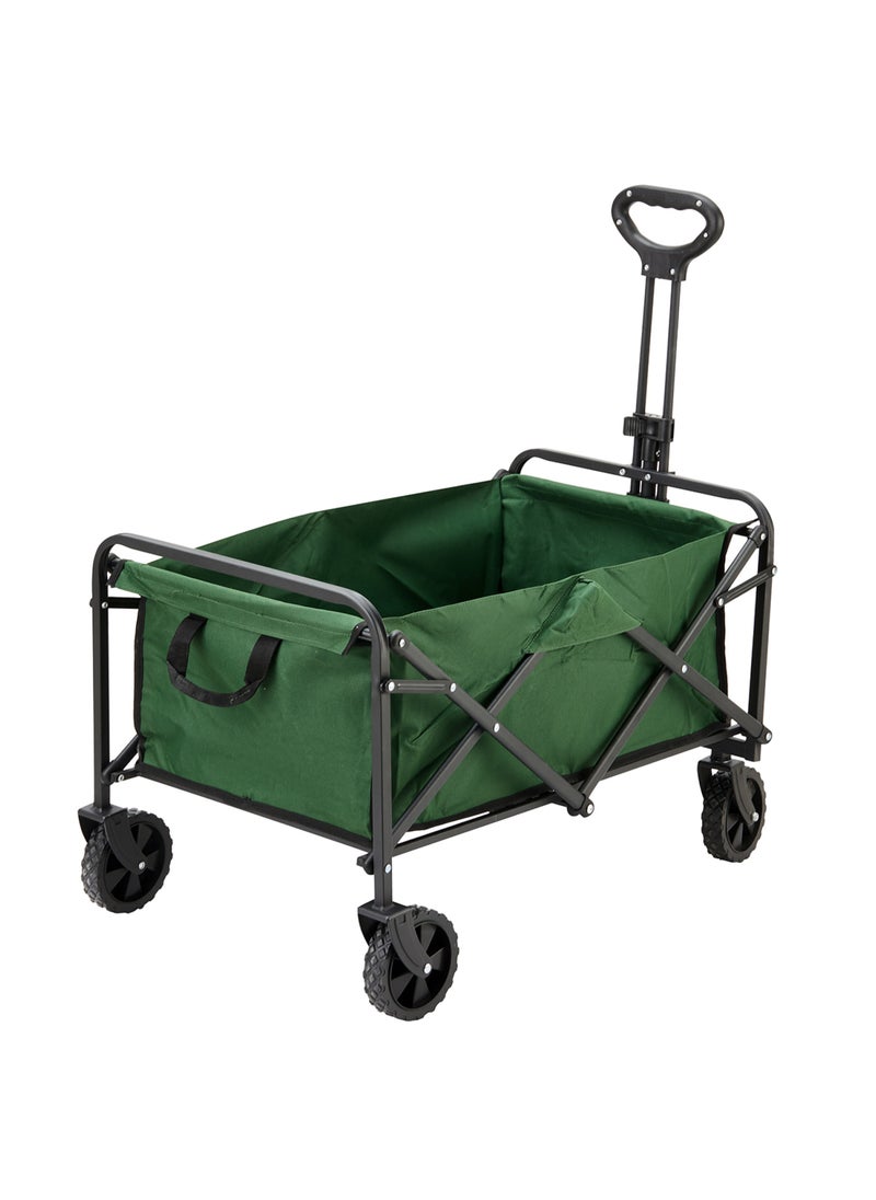 LAWAZIM Foldable Garden Cart 79x47x92cm- Supports Max 50kg - Folding Heavy Duty Utility Wagon with All-Terrain Wheels & Adjustable Handle - Ideal for Garden, Camping, Shopping & Outdoor Sports  - Image 1
