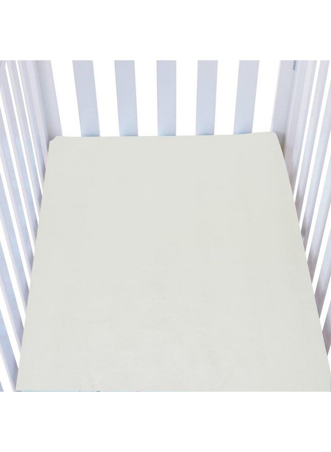 Knlpruhk Silk Fitted Crib Sheet 28" x 52" Surface (100% Pure Mulberry Silk) - 9" Deep Pocket (Satin) for Baby Hair 19 Momme 6A High Grade Fibers Ultra Soft Smooth Breathable White - Image 1