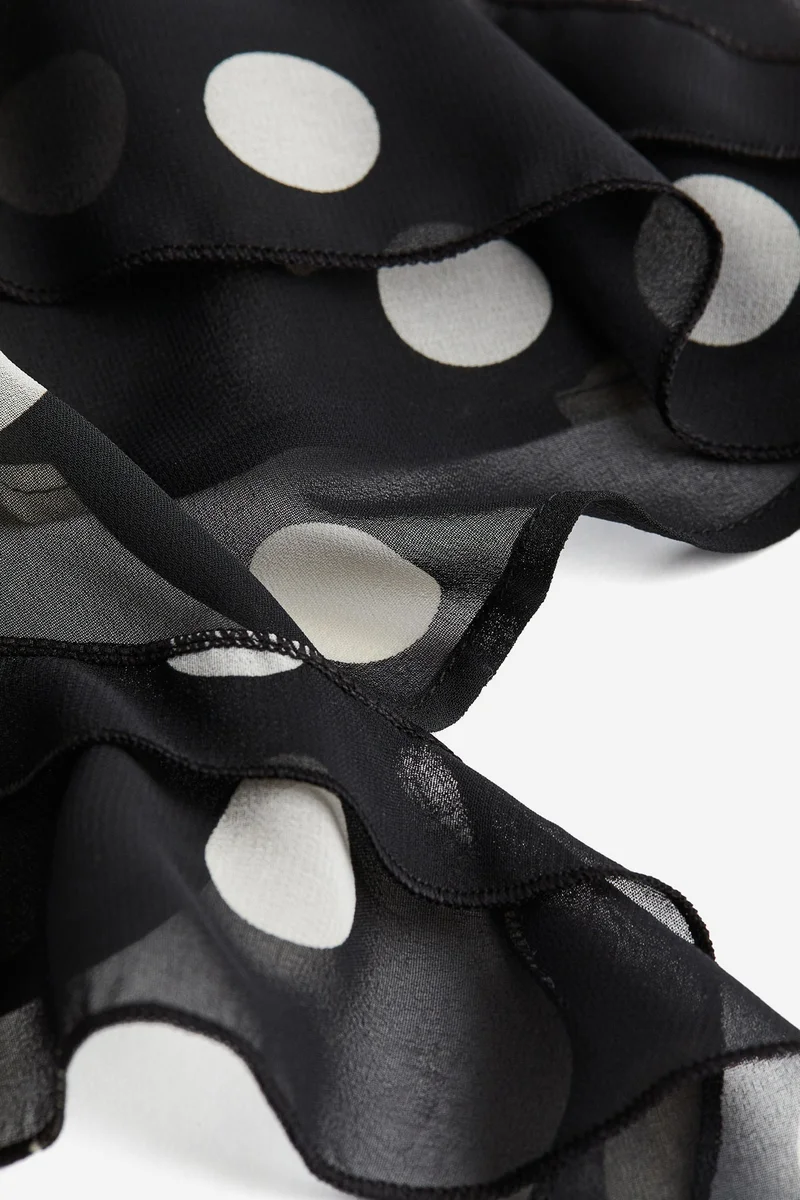 H&M Printed Mesh Crop Top