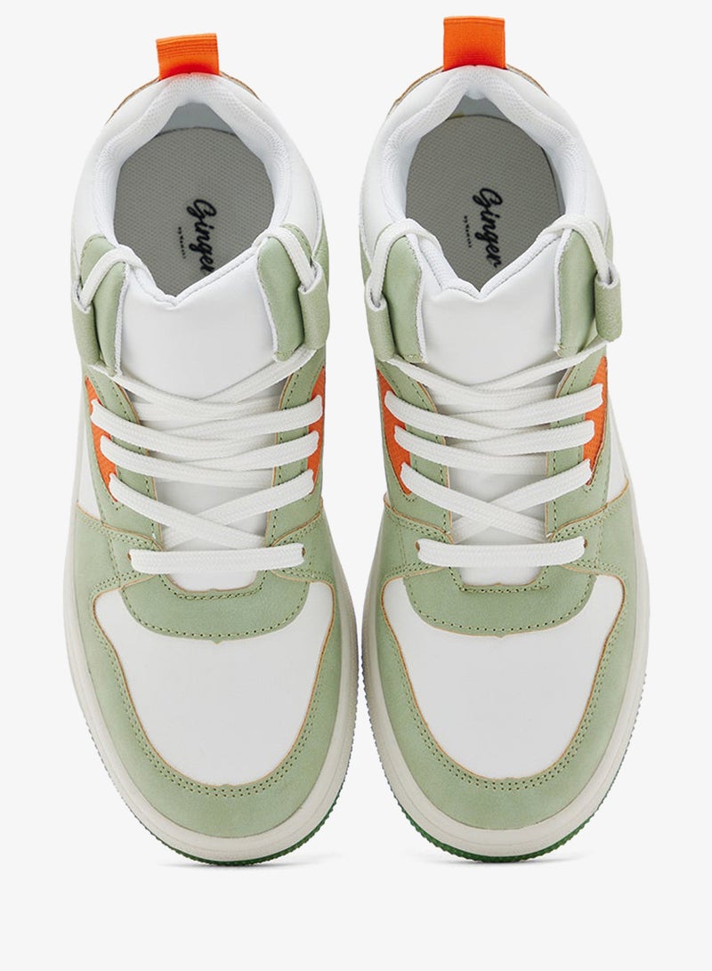 Ginger Color Block High Top Sneakers - Image 4