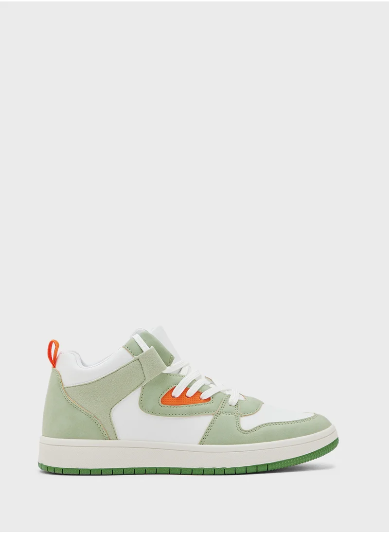 جينجر Color Block High Top Sneakers