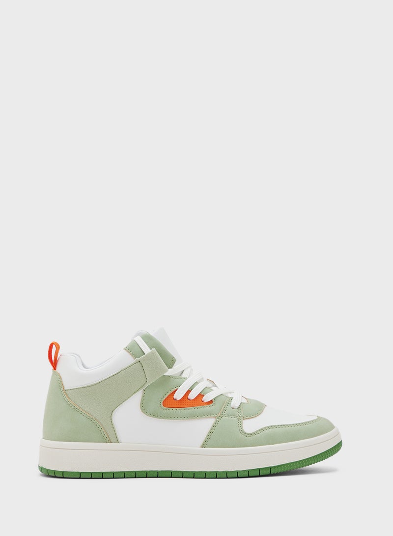 Ginger Color Block High Top Sneakers  - Image 1