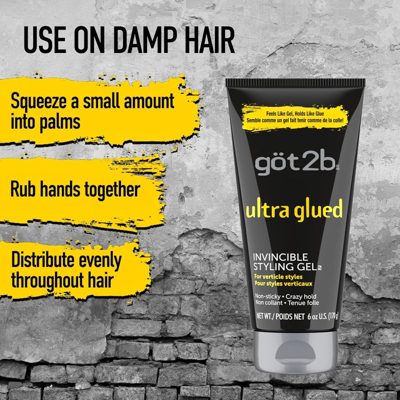 Daily wear upgraded resistant material Got2B Ultra Glued Invincible Styling Gel, 6Oz (170Ml) Precision made - Image 2