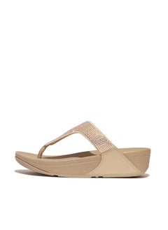 FitFlop 049-845 Fitflop Ladies Lulu Crystal Embellished Toe-Post Sandals EC5-A94  Beige  - Image 2