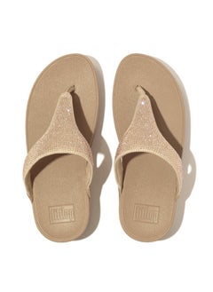 FitFlop 049-845 Fitflop Ladies Lulu Crystal Embellished Toe-Post Sandals EC5-A94  Beige  - Image 3