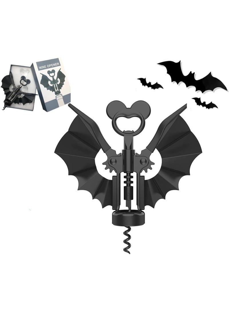 فتاحة زجاجات للنبيذ والبيرة 2 في 1 من Bat، فتاحة زجاجات معدنية متعددة الاستخدام - Image 1