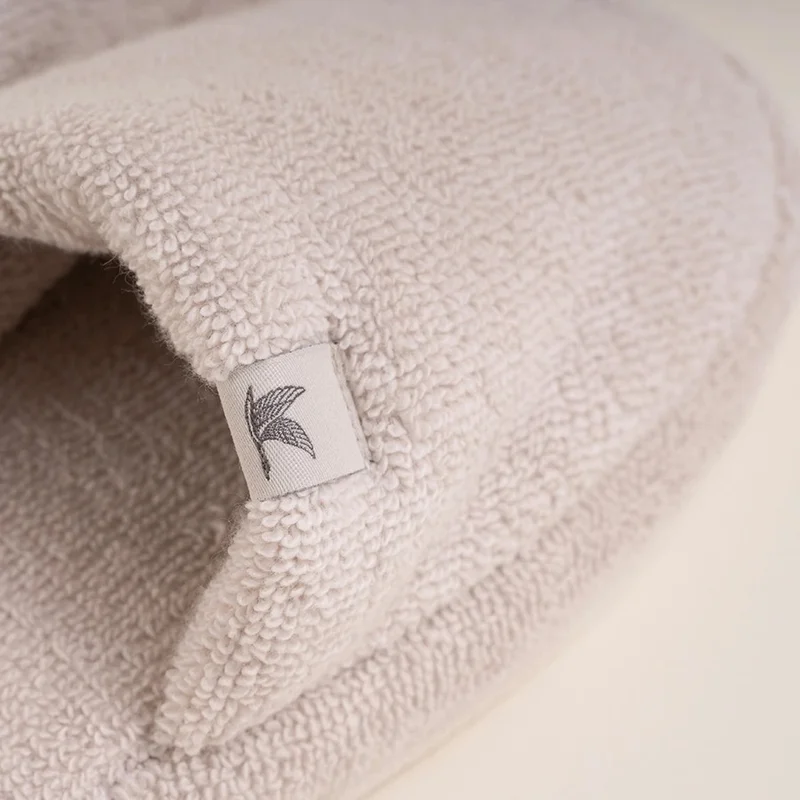 Penelope 100% Cotton Towel Slippers 38-39 Stone Color - Noa Series