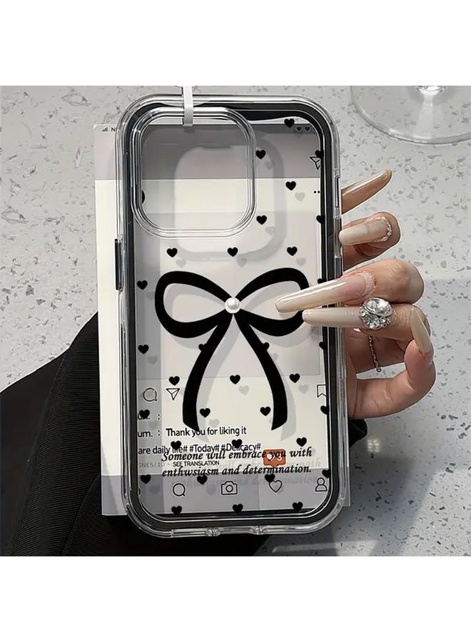 حافظة شفافة بلونين للهاتف (2 قوس) متوافقة مع آيفون 13 برو ماكس، غطاء خلفي - Image 1