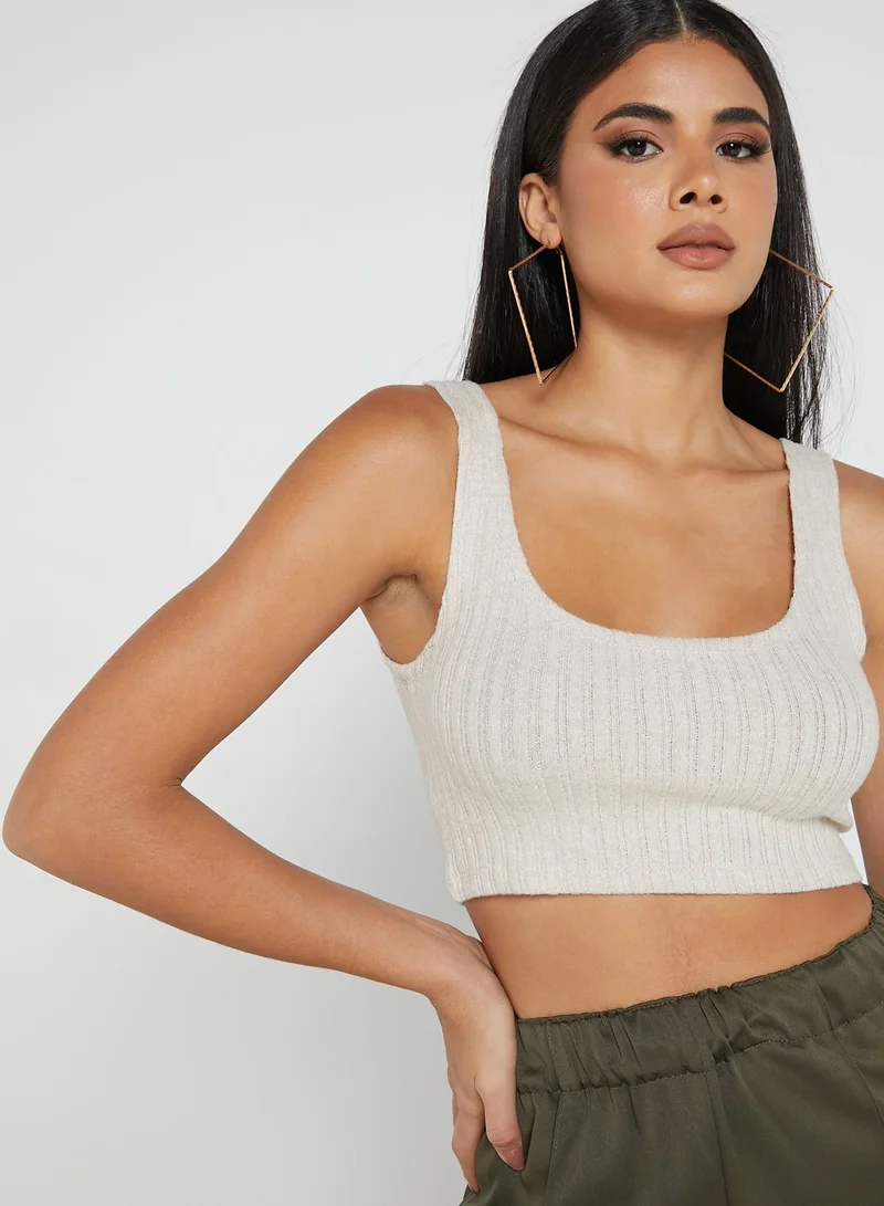 TOPSHOP Ribbed T-Shirt Bra