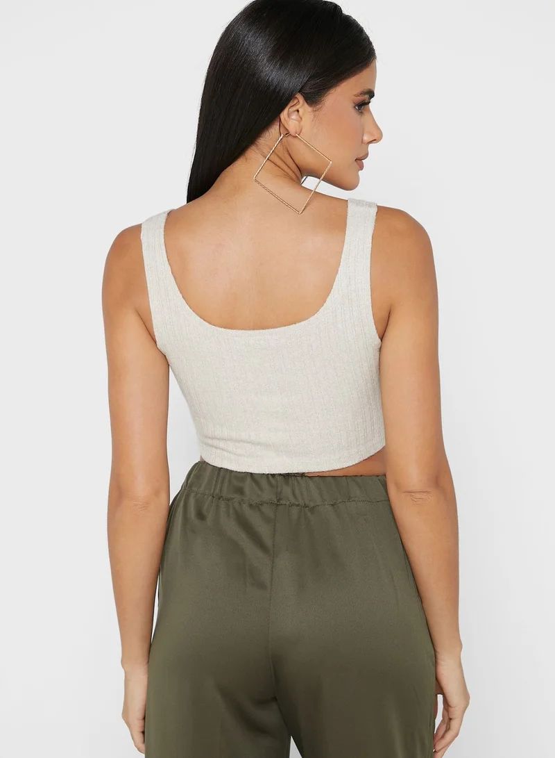 TOPSHOP Ribbed T-Shirt Bra