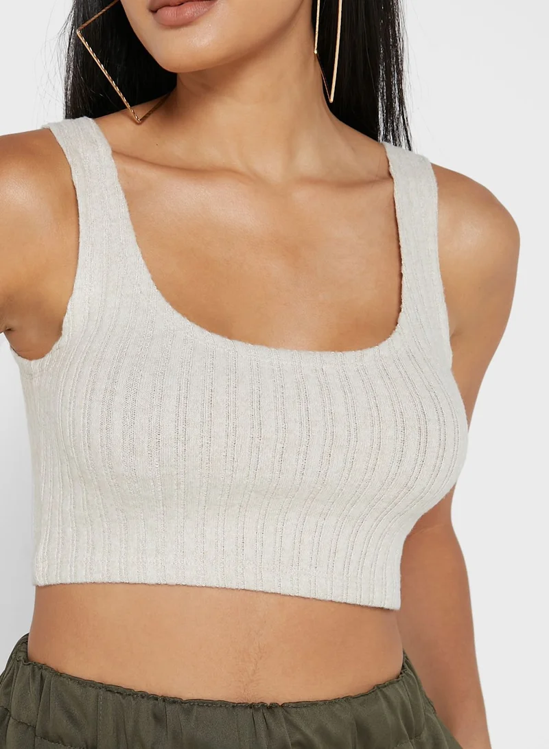 TOPSHOP Ribbed T-Shirt Bra