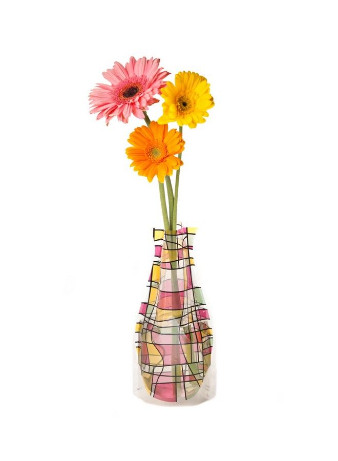 MODGY Expandable Flower Vase Plastic Decorative Modern Vases For Flowers Centerpieces Dining Table Decor Living Room Bathroom Wedding Office Cool Padre - Image 5