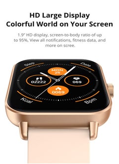 كولمي ساعة ذكية للرجال للنساء ، 1.9 بوصة HD Fitness Tracker مع الرد / إجراء المكالمات ، معدل ضربات القلب / أكسجين الدم / مراقب النوم ، عداد الخطى ، السعرات الحرارية ، 100+ وضع الرياضة ، IP68 ساعة لياقة بدنية مقاومة للماء لنظام Android iOS  - Image 4
