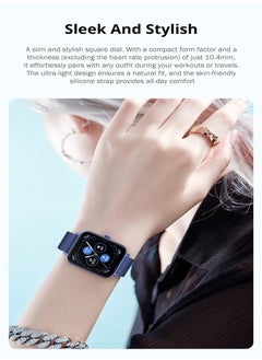 كولمي ساعة ذكية للرجال للنساء ، 1.9 بوصة HD Fitness Tracker مع الرد / إجراء المكالمات ، معدل ضربات القلب / أكسجين الدم / مراقب النوم ، عداد الخطى ، السعرات الحرارية ، 100+ وضع الرياضة ، IP68 ساعة لياقة بدنية مقاومة للماء لنظام Android iOS  - Image 5