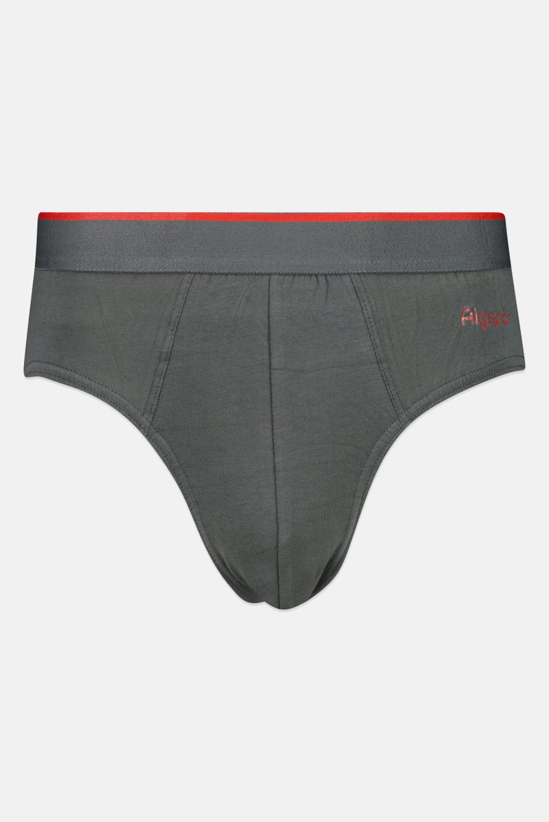 Algspar Men 3 Pieces Plain Briefs, Multicolor - Image 2