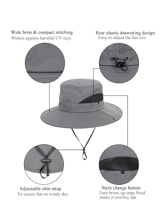 قبعة شمس للرجال والنساء، حماية من الأشعة فوق البنفسجية، قبعة للمشي لمسافات طويلة، قبعة صيد قابلة للطي في الهواء الطلق - Image 5