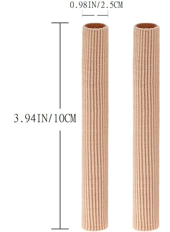 SUNSAR Freely cuttable toe tube sleeve 5-pack (size L) made of silicone-lined elastic fabric. Toe sleeve protector splint relieves pressure on the toes - Image 2
