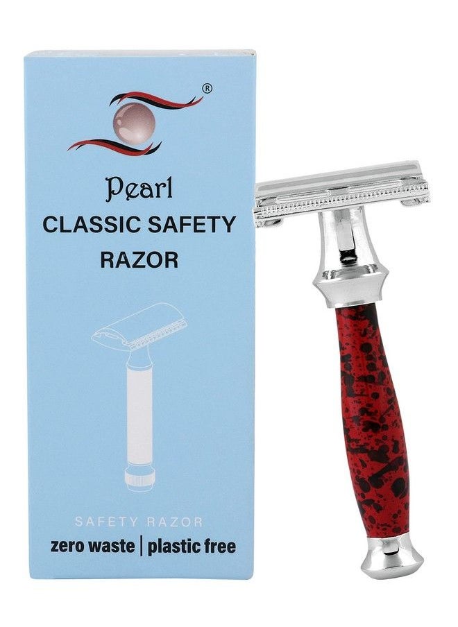 PEARL - Shaving Butterfly Safety Razor For Men Reusable Ecofriendly Twist To Open Shaving Razor For Men Premium Single Blade Razor For Men Razor Classic & Traditional Shaving Kit For Men Men - Image 1