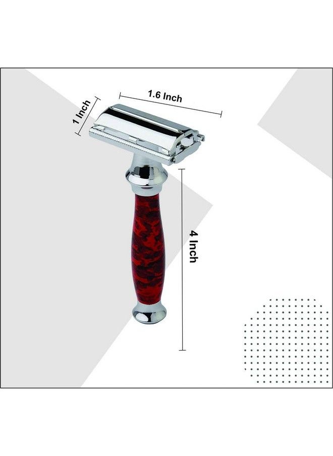 PEARL - Shaving Butterfly Safety Razor For Men Reusable Ecofriendly Twist To Open Shaving Razor For Men Premium Single Blade Razor For Men Razor Classic & Traditional Shaving Kit For Men Men - Image 1
