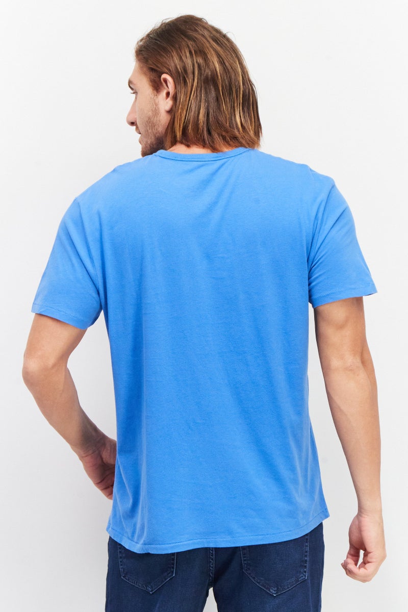 Rainforest Men Crew Neck Short Sleeve Graphic T-Shirt, Blue - Image 4