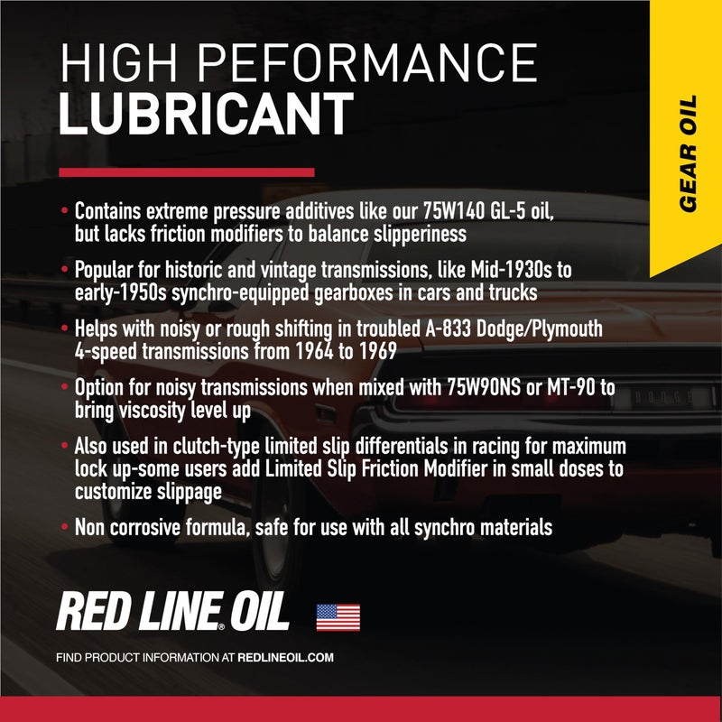 Red Line (57105) 75W140 Non-Limited Slip Synthetic Gear Oil - 1 Gallon - Image 3