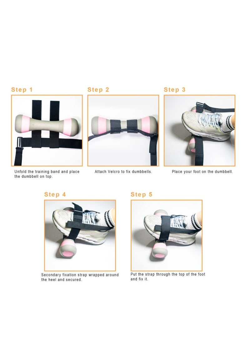 Generic - Foot Attachment, 2PCS Tibialis Trainer, Adjustable Ankle Weights, Leg Weights with Dumbbell Attachment for Hip Flexors, Shin Splint, Hamstring Curls, Leg Extensions - Image 1