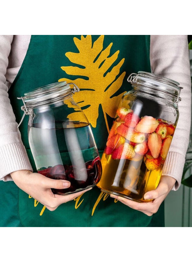 Scybe Glass Sealed Jar Pickling Container Pickle Jar Glass Jar Glass Bottle Sge 1000ml+1500ml - Image 3