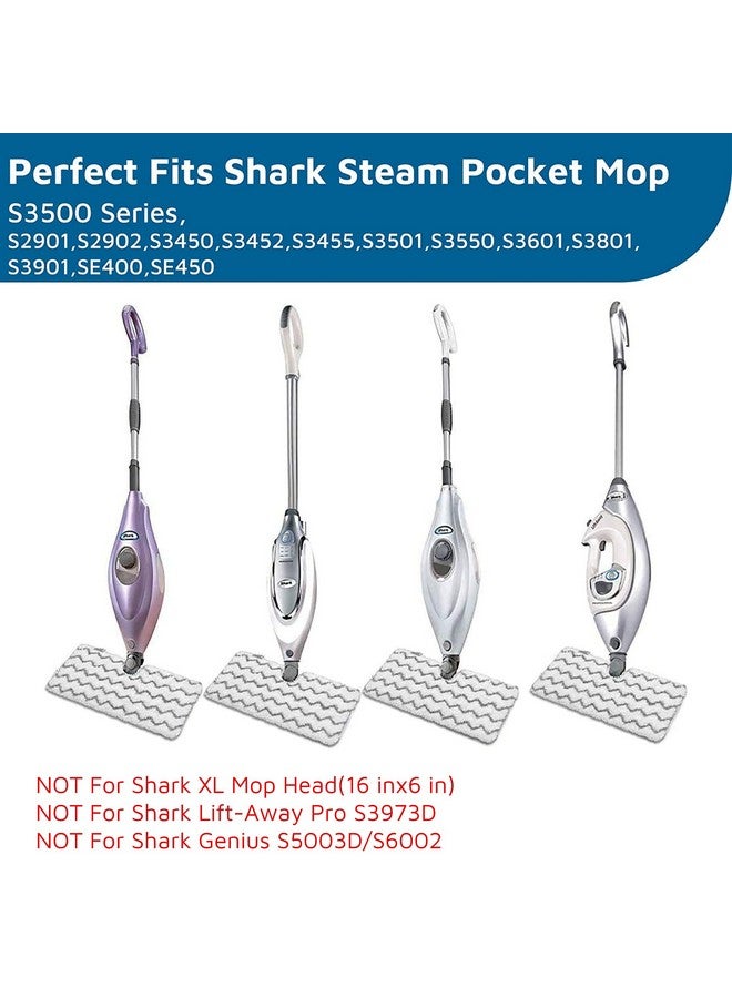 F Flammi Heavy-Duty Steam Mop Replacement Pad for Shark Steam Pocket Mop S3501 S3601 S2901 S2902 S3550 S3801 S3901 SE450 S3601D S3901D for All Hard Floors Soft Scrub Mop Pad for Shark - Image 4