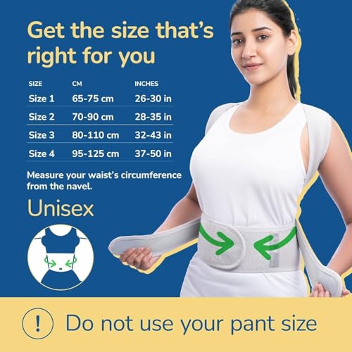 CARESMITH Align Posture Correcter Belt for Men & Women (Size 1) | 4 Sizes | X-Long Metal Bars for Posture Corrector| Back Pain Relief for Back Support | Shoulder Support for Men |Back Straight Belt - Image 2