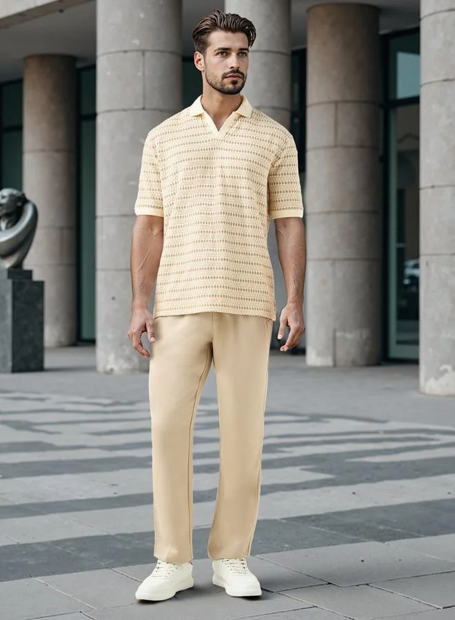 Iconic Textured Polo T-shirt