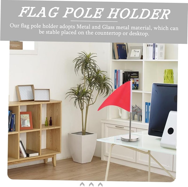2pcs Telescoping Flag Pole Stand Indoor Desk Holder Wear Resistant For Parties Festivals - Image 5