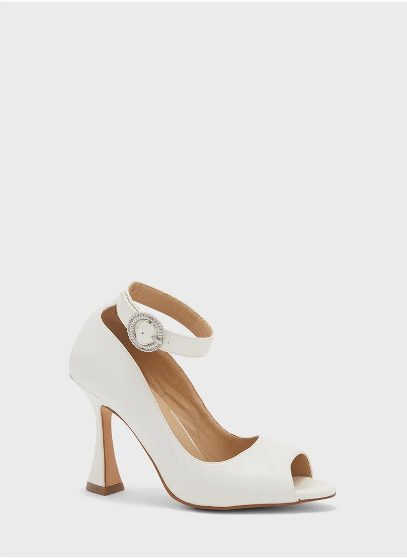 Ella Limited Edition Ankle Strap Peep Toe Pump