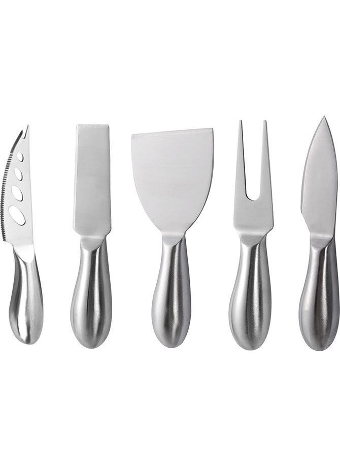 Chavin Stainless Steel 5 Piece Silver Cheese Knife Set Cheese Slicer CIN621BY  - Image 1