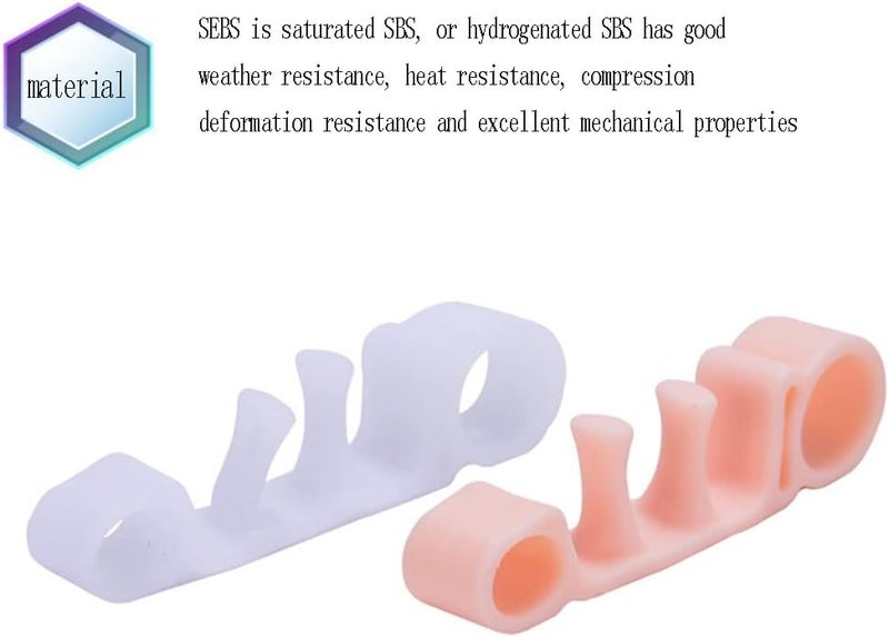 Toe Separators for Overlapping Toes, Gel Toe Straightener Bunion Corrector, Toe Spacers for Hallux Valgus, Crooked Toes Yogis Dancers or Runners - Image 2