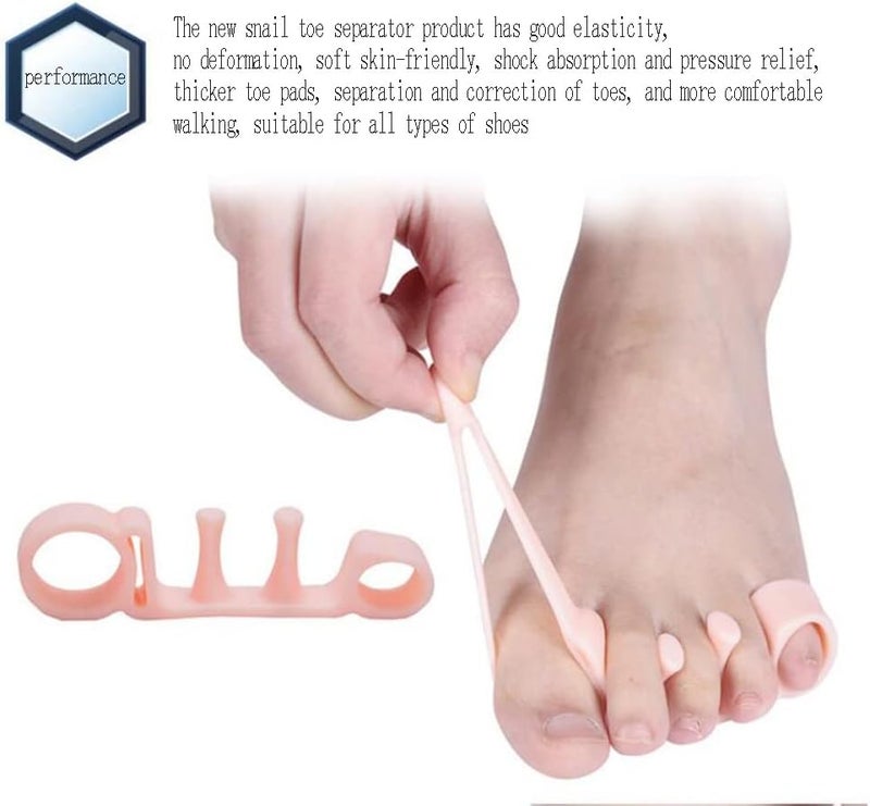 Toe Separators for Overlapping Toes, Gel Toe Straightener Bunion Corrector, Toe Spacers for Hallux Valgus, Crooked Toes Yogis Dancers or Runners - Image 5