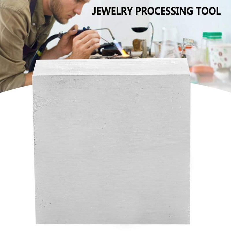 klarako Jewelry Bench Block, 6.3 x 6.3 x 2.8cm Jewelry Work Bench Block Flat Anvil Jewelers Tool Metal Bench Block Jewelry Making Processing Tool Accessory Wire Hardening Wrapping Tool for Stamping Shaping - Image 3
