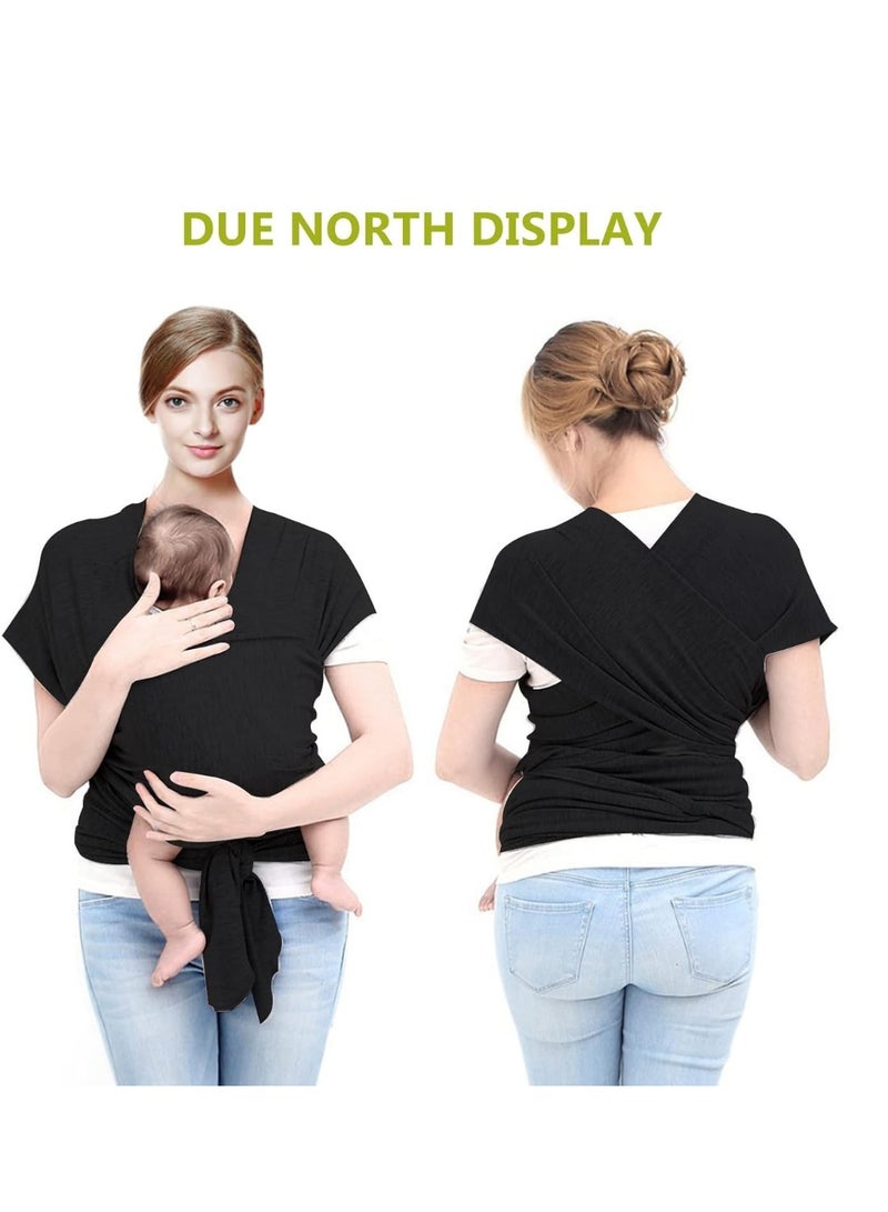 MostNow Baby Wrap Carrier - All in 1 Original Breathable Baby Sling, Lightweight,Hands Free Carrier Sling, Adjustable baby Carrier Wrap, Baby Carriers for Newborn, Infant,Baby Wraps Carrier (Black) - Image 2