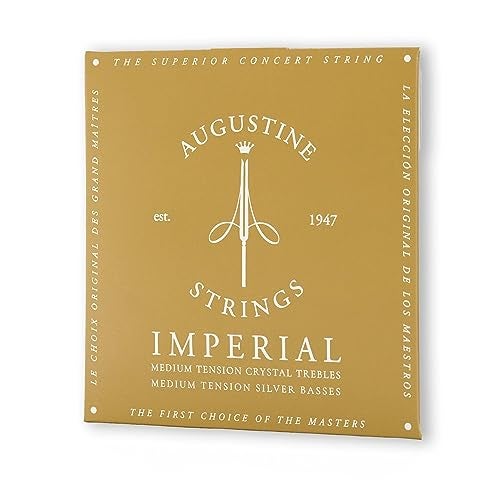 Augustine Strings Imperial Medium Tension - Premium Crystal Nylon Classical Guitar Strings - Produced in New York by the Manufacturer of the Original Nylon String - 1 Set - Image 3