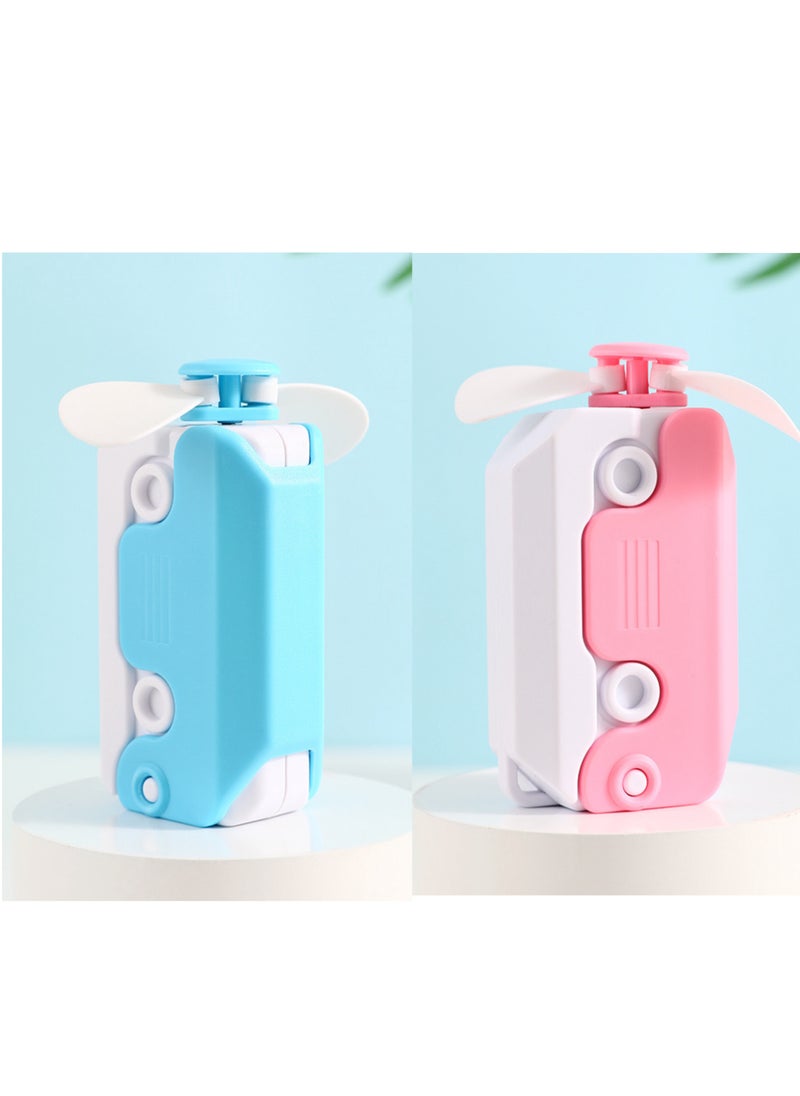 OUYoo 2 in1 Portable Mini Handheld Fan Fidget Toy, USB Rechargeable Cute Fans And Fidget Toy, Cool  Small Fan for Outdoor Office  - Image 2