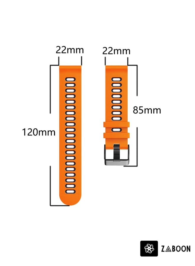 Zaboon Watch Band For Honor Watch GS Pro 22mm Mixed-Color Silicone (Amy Green+Black) - Image 4