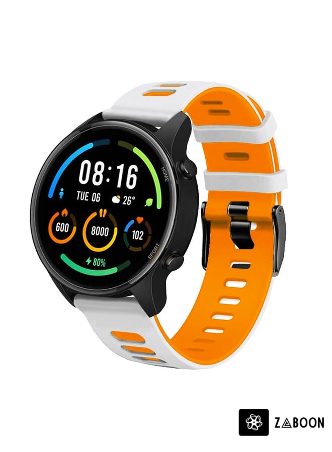 Zaboon Watch Band For Honor Watch GS Pro 22mm Mixed-Color Silicone (Amy Green+Black) - Image 5