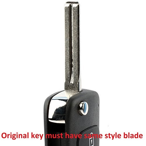 KeylessOption Keyless Entry Remote Uncut Blank Flip Car Key Blade Fob Shell Case Outer Cover for Kia - Image 2
