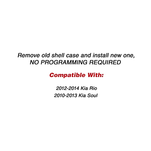 KeylessOption Keyless Entry Remote Uncut Blank Flip Car Key Blade Fob Shell Case Outer Cover for Kia - Image 5
