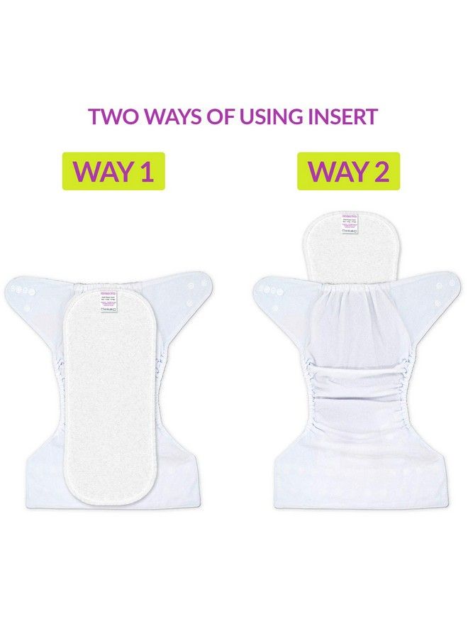 BEMBIKA Cloth Daiper For Inserts Natures Cloth Diaper Liner Reusable Washable Cotton Diaper Nappy Inserts For Baby Cloth Diapers (Set Of 10)(Microfiber 3 Layer) - Image 4