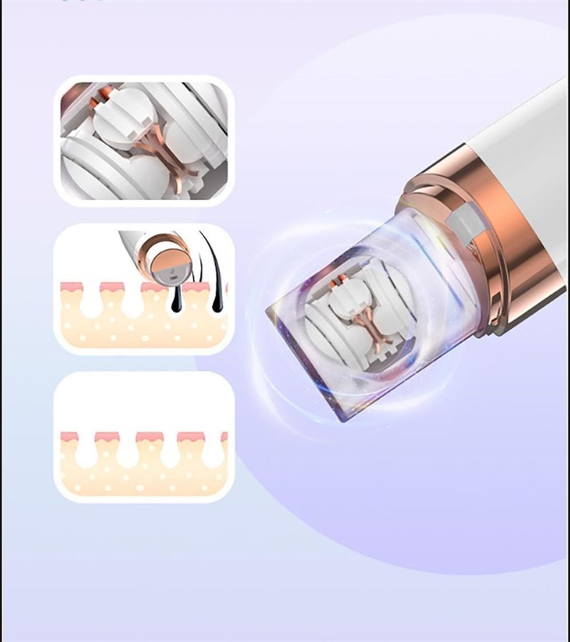 Azonee Facial Hair Remover, 2-in-1 Electric Razor for Women, Flawless Facial Epilator, Mini Size for Travel, Business Trip, Mini Electric Hair Removal Device (White) - Image 4