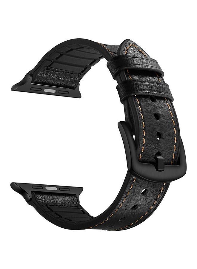 نيبمينينت سوار من الجلد لساعة أبل بعرض 38 مم أسود