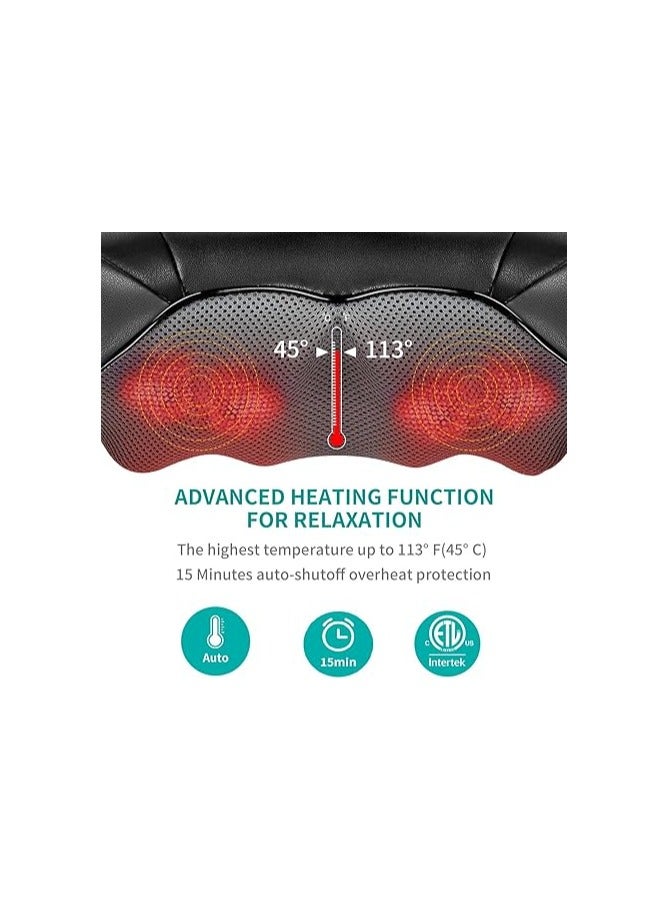 Shiatsu Neck and Back Massager with Soothing Heat, Nekteck Electric Deep Tissue 3D Kneading Massage Pillow for Shoulder, Leg, Body Muscle Pain Relief, Home, Office, and Car Use - Image 4