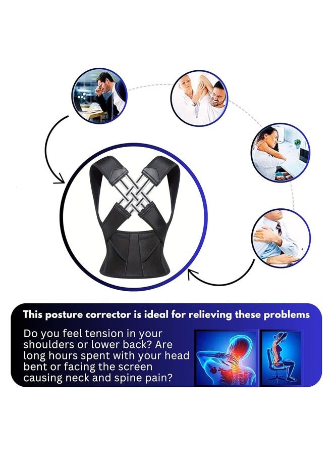 YelaJoy Back Brace, Posture Corrector for Women and Men, Back Support Straightener, Upper Back Brace Posture Trainer for Body Correction and Neck and Shoulder, Relieves pain, Straightens the Back (Large)  - Image 3