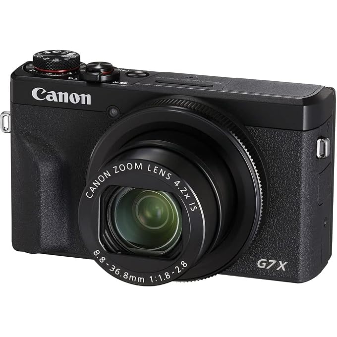 Canon PowerShot G7 X Mark III Digital Camera (Black) (3637C001) + 2 x 64GB Memory Card + 3 x NB13L Battery + Corel Photo Software + Charger + Card Reader + LED Light + More (Renewed) - Image 2