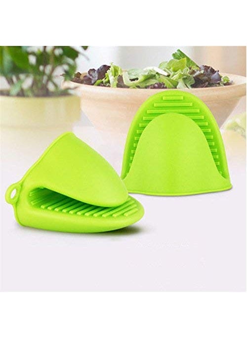 svk dream SVK Dream Kitchen Dishes Food Grade Silicone Microwave Oven Mitt Insulated NonSlip Glove Pack of 2  - Image 1